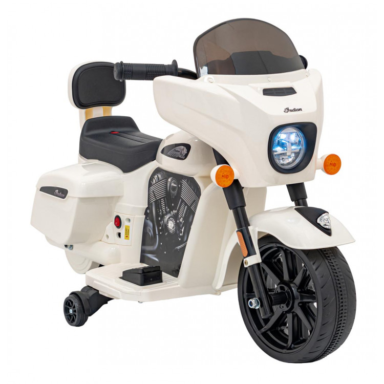 Elektrická motorka Chopper INDIAN - biela